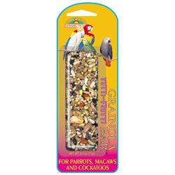 Sun Seed Grainola Tutti-Frutti Bar for Parrots, Macaws and Cockatoos (2.5-oz) by Sun Seed