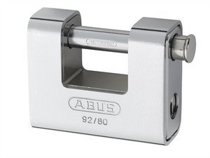 ABUS 200724 92/80 Monoblock-Vorhangschloss aus Messing mit Stahlmantel