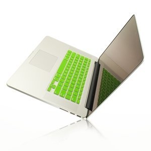 TopCase Lime Green Keyboard Silicone Cover Skin for Macbook 13-Inch Unibody / Macbook Pro 13, 15, 17-Inch with or without Retina Display with Mouse Pad