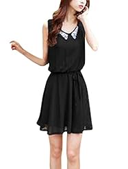 Chiffon/Cotton 2013 Crystal  Belted Sleeveless Mini Dress  With Rhinestones and a Sash 