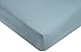 American Baby Company 100% Natural Cotton Percale Fitted Crib Sheet for Standard Crib and Toddler Mattresses, Blue, Soft Breathable, for Boys and Girls