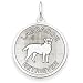 labrador30  - 14k White Gold Polished Engraveable Labrador Retriever Disc