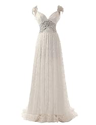 Lace Beaded Cap Sleeves Bridesmaid Dress/Prom Dress 