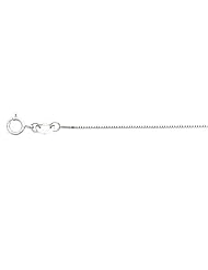 0.6mm 14k White Gold Lightweight Box Chain 16 inch