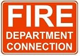 Fire Department Connection Sign Decal