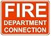 Fire Department Connection Sign Decal