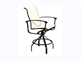 Tropitone Ovation Sling Aluminum Arm Swivel Patio Bar Stool