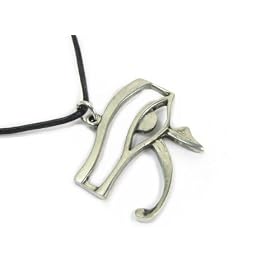 The Eye of Horus Pewter Pendant with Cord Necklace, The Egyptian Collection