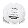 "What Is It?" Reusable White Appetizer or Dessert Plate, 6 Inch Melamine, Set of 4