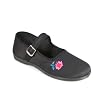 *SASSIE-06, Canvas w/Rose M/J Blk Canvas Shoes