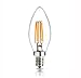 Volare-HK 4W 2700K Torpedo Shape Dimmable LED Candelabra Bulb, Warm White, Pack of 4
