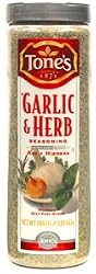 Tone's Garlic & Herb Seasoning (20 oz) Large Restaurant / Food Service Shaker Top Size Container