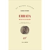 Errata: R�cits d'une pens�epar George Steiner
