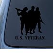 US VETERAN - Military - Vinyl Car Decal Sticker #1322 | Vinyl Color: Black