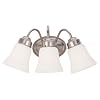 Sea Gull Lighting 44020-962 Westmont 3-Light Vanity with Satin White Glass, Brushed Nickel