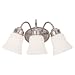 Sea Gull Lighting 44020-962 Westmont 3-Light Vanity with Satin White Glass, Brushed Nickel