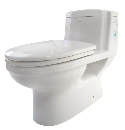 EAGO TB222 Dual Flush Eco-Friendly Ceramic Toilet, 1-Piece