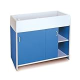 Round-Edge Infant Changing Cabinet Color: Blue