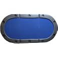 Texas Hold em Folding Poker Table Top w Cup Holders  Blue