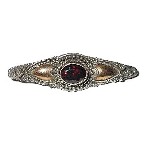 Antique Estate Jewelry - Stunning Antique Victorian Bohemian Garnet Sterling... by