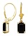 14k Gold & Black Onyx Rectangle Drop Earrings