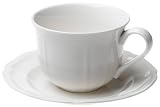 Mikasa Antique White Breakfast Cup and Saucer Set