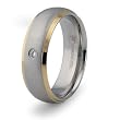 Gold Plated Stainless Steel Ring with CZ (Sizes 9-12)