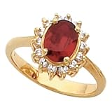 18K Gold Ruby and Diamond Ring -- OTHER GEMS AVAILABLE