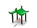 Present Time PT Bird Feeder Buddhist Temple Green