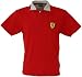 Ferrari Contrast Hem Zip Polo Shirt - Red