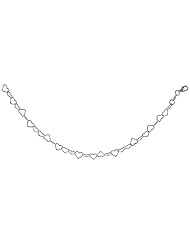 Sterling Silver Italian Heart Chain Necklaces & Bracelets 6mm wide, Sizes 7 - 30 inch