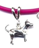 18' Fuschia Chihuahua Necklace Sterling Silver Jewelry