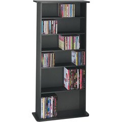 Atlantic Drawbridge DRA280MM03 280 CD/112 DVD/BluRay/Games Wood Cabinet (Black)