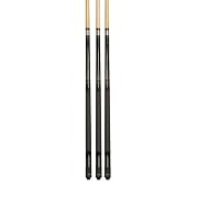 Minnesota Fats MFR6060 Hardwood Billiard 3-Pack Cue Set (Black/Blue, Red, Green Diamond)