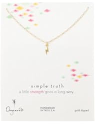 Dogeared Simple Truth Strength Little Bolt Necklace, 16"+2" Extender