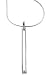 White Ice - Sterling Silver Stylish Straight Parallel Bars with Diamonds Pendant and 18 Necklace
