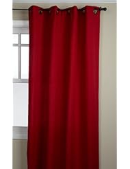 Home: Stylemaster Gramercy 56-Inch by 95-Inch Grommet Panel, Crimson - Stylemaster