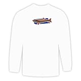 Long Sleeve T-shirt with whale, ocean, marine, mammal, animal, fin Large White