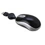 Sabrent MS-U3266 Mini High Precision USB 3-Button 3D Optical Scroll Wheel Mouse with Retractable Cable