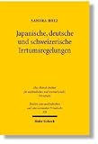 Japanische, deutsche und schweizerische Irrtumsregelungen