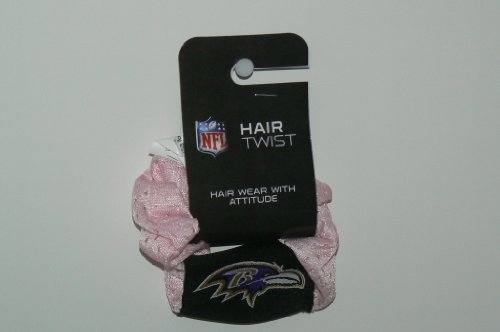NFL Baltimore Ravens Pink Hair Scrunchie Ponytail Holder
