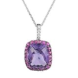 Amethyst and Pink Sapphire Pendant