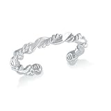 Twisted 14K White Gold Toe Ring