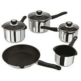 Judge Vista - Non Stick Draining - 5 Piece Set(J3C1E) 5 Piece Saucepan Set J3C1E . As shown