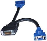 Matrox LFH60 to HD15 Dual-Monitor Cable Adapter - 60-pin LFH to 2 x 15-pin D-Sub (HD-15) - 1ft