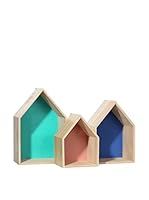 NORDIC & CO Set Estantería De Pared 3 Uds.