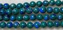 Azurite-Malachite Gemstone Rounds - 6mm - 15.5" Strand