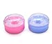 Caisheng Pack of 2 Baby Body Cosmetic Powder Puff Sponge Box Case Container (Blue/Pink)
