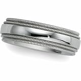 06.00 Mm Titanium Comfort Fit Double Milgrain Band