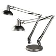Electrix Illumination 2245-BK Architect's incandescent swing arm clamp-on lamp, 45 reach, metal shade, black